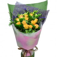 One Dozen Orange Color Roses Bouquet