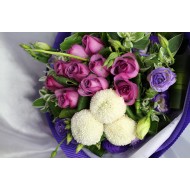 Majestic Serenity Purple and White Bouquet