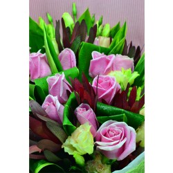 One Dozen Special Pink Roses Bouquet